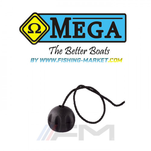OMEGA - Резервна капачка / гайка Aqua за ключ на гребло на надуваема лодка - черна